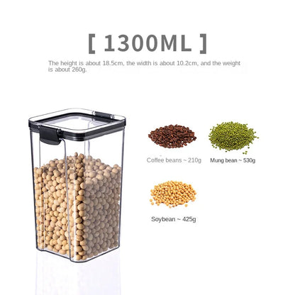 1PC hermética jar de almacenamiento sellado – grano de plástico, pasta y condimento contenedor  Moisture-Proof Cocina Organizador Caja