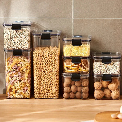 1PC hermética jar de almacenamiento sellado – grano de plástico, pasta y condimento contenedor  Moisture-Proof Cocina Organizador Caja